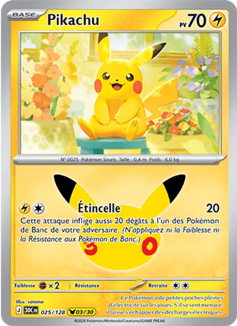 Pikachu – 30th Celebration (025) – Near Mint – FR