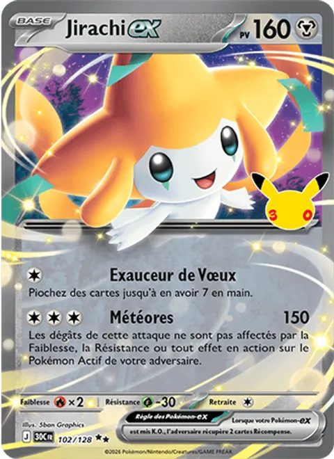 Jirachi ex – 30th Celebration (102) – Near Mint – FR