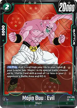 Majin Buu : Evil (ST01-029) (V.2 – Common) – Story Booster 01 [Fusion World] – Near Mint – EN