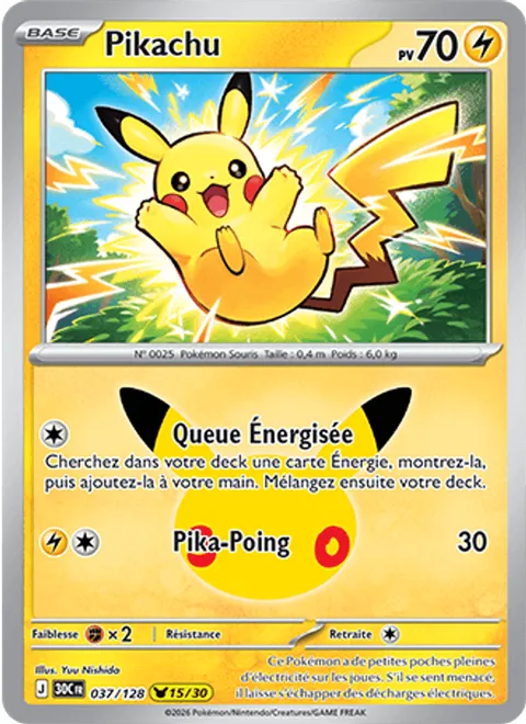 Pikachu – 30th Celebration (037) – Near Mint – FR