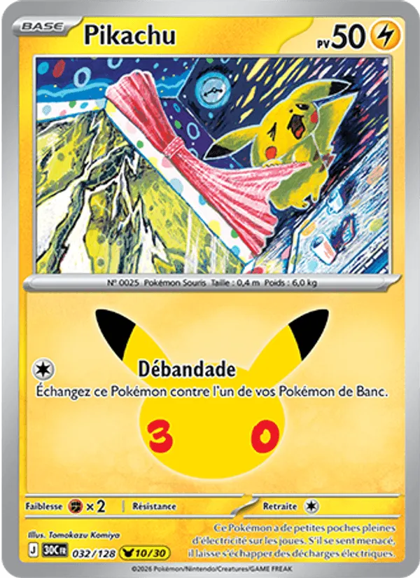 Pikachu – 30th Celebration (032) – Near Mint – FR