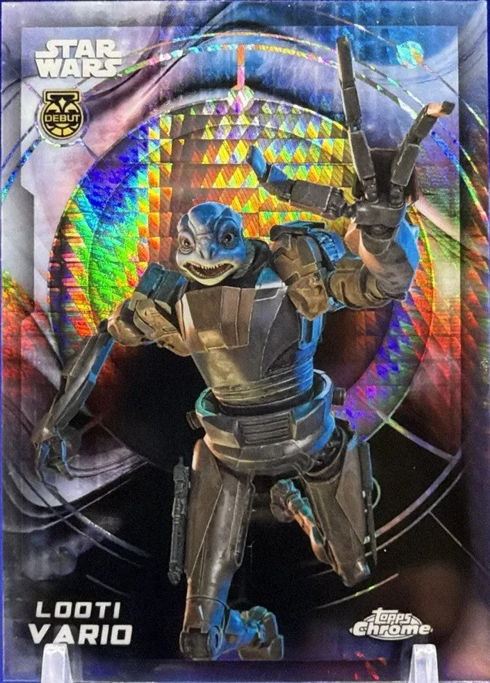 Topps Chrome Star Wars 2026 #25 Looti Vario Debut Pulsar Refractor – Near Mint