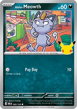 Miaouss d’Alola [Pay Day] – 30th Celebration (089) – Near Mint – FR