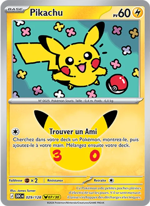 Pikachu – 30th Celebration (029) – Near Mint – FR