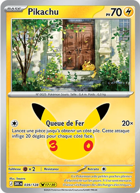 Pikachu – 30th Celebration (039) – Near Mint – FR