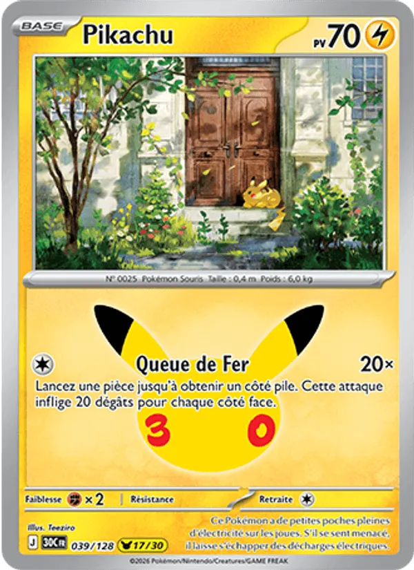Pikachu – 30th Celebration (039) – Near Mint – FR